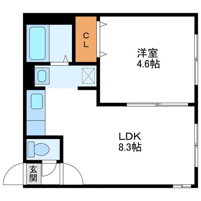 ファーストコート212(1LDK/1階)の間取り写真