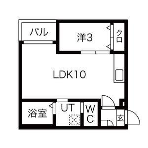 WARREN KOYO I(1LDK/1階)の間取り写真
