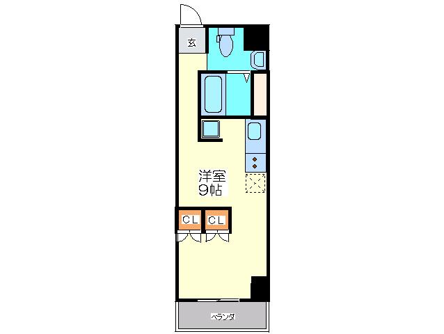 SK TOWER心斎橋イースト(ワンルーム/3階)の間取り写真