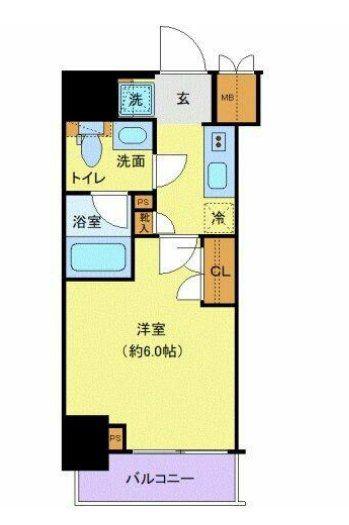 プレール・ドゥーク北品川(1K/2階)の間取り写真