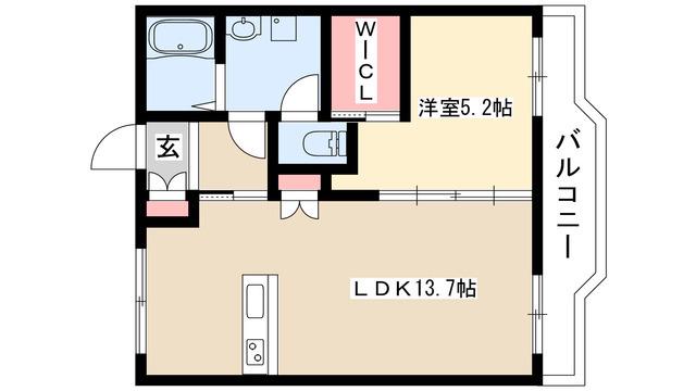 J・S香久山(1LDK/3階)の間取り写真