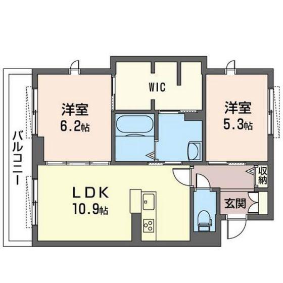 SUCCEED(2LDK/3階)の間取り写真