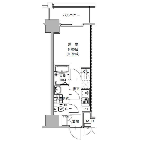 S-RESIDENCE植田ASOLEA(1K/2階)の間取り写真