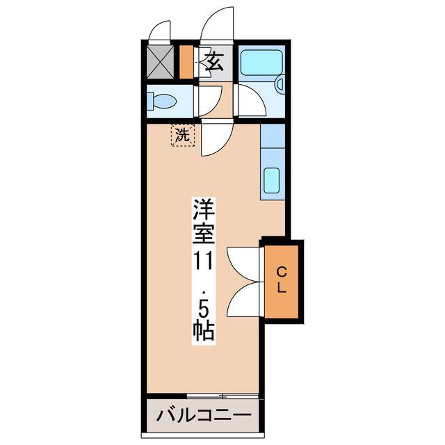 ノースコート宝橋通(ワンルーム/3階)の間取り写真