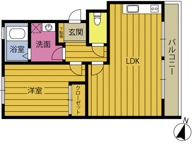 JR豊肥本線 敷戸駅 徒歩46分 2階建 築30年(1LDK/2階)の間取り写真