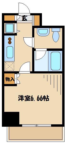 CONDE相模原(1K/2階)の間取り写真