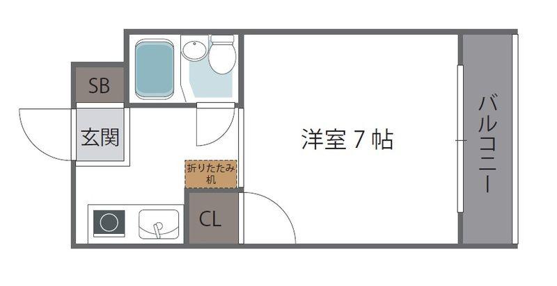 エクセレント南野(1K/3階)の間取り写真