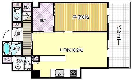 N4TOWER(1SLDK/21階)の間取り写真