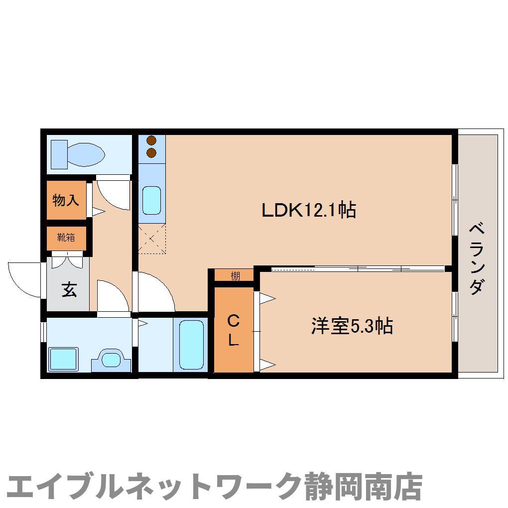 カトルパレ 小石川(1LDK/2階)の間取り写真