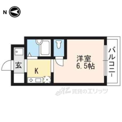 シェラールⅠ(1K/3階)の間取り写真