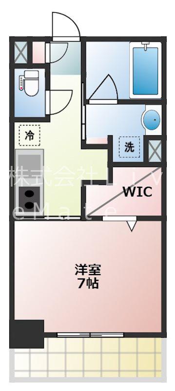 プレディアスタイル神戸垂水(1K/4階)の間取り写真