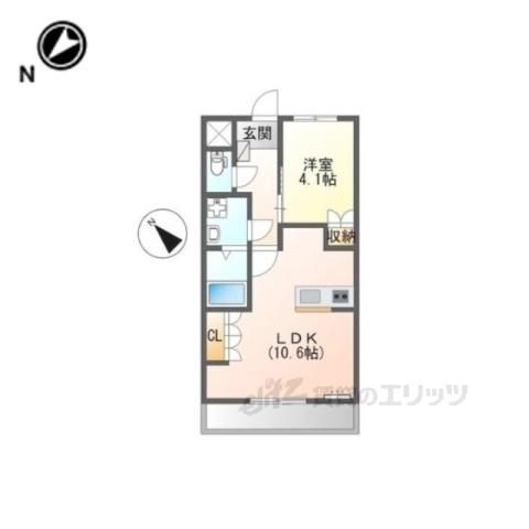 フォルティア(1LDK/2階)の間取り写真