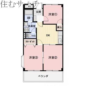 グランメール27(2LDK/3階)の間取り写真