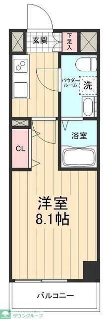 MAXIV江北アレグリアコート(1K/3階)の間取り写真