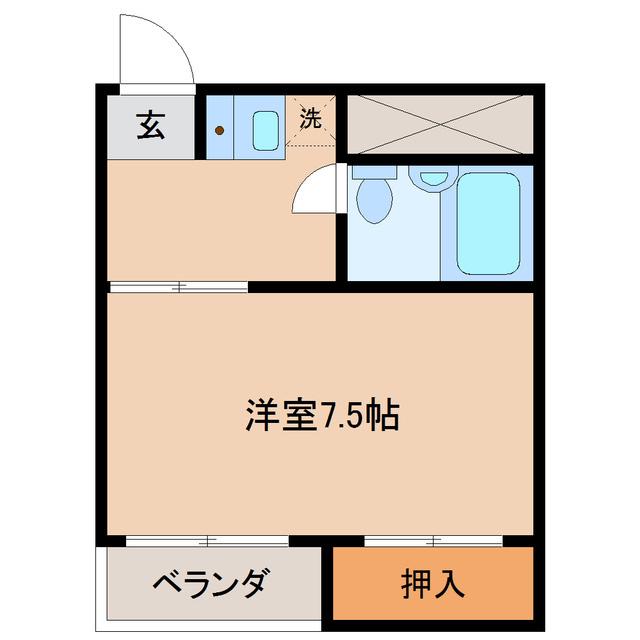レジデンスアポロン(1K/3階)の間取り写真