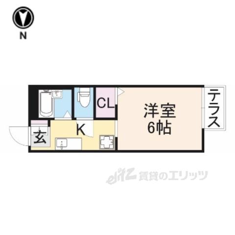 メゾネット香南(1K/2階)の間取り写真