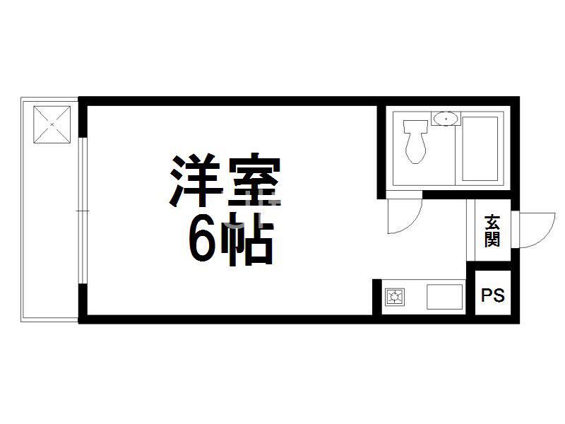 第12長栄セントラルシティーハイツ(1K/1階)の間取り写真