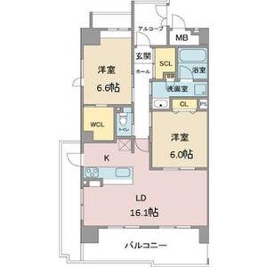 EPOCH IKAI(2LDK/6階)の間取り写真