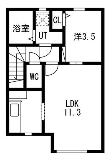 シエール(1LDK/2階)の間取り写真