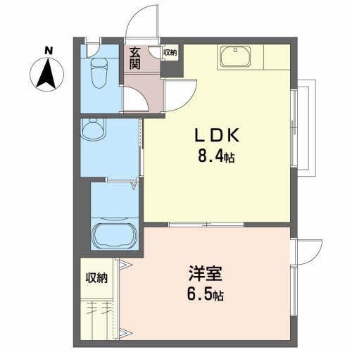 エール筒井(1LDK/2階)の間取り写真
