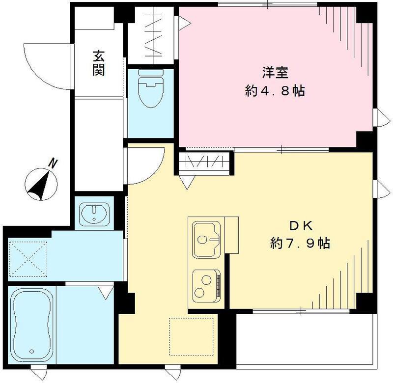 グラン フェリシア K.H(1DK/2階)の間取り写真