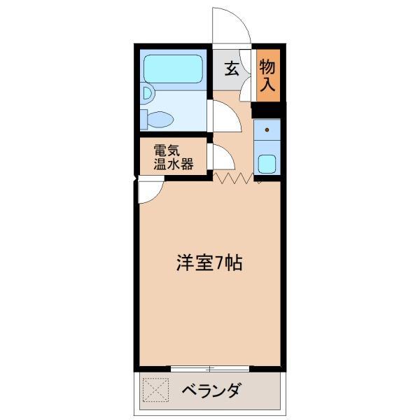 豊国スカイマンション(1K/1階)の間取り写真