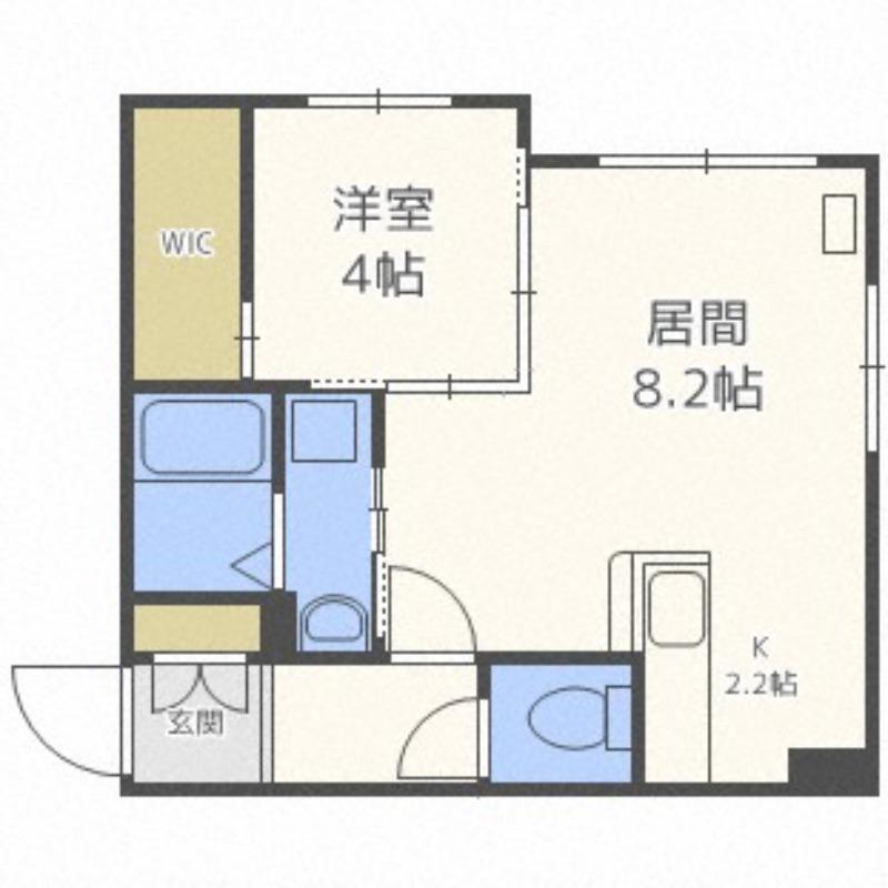 リヒトラーレ円山(1LDK/2階)の間取り写真