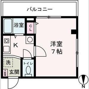 アルコラカーサ飾磨細江(1K/4階)の間取り写真