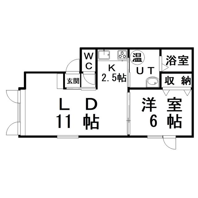 アルバレートI(1LDK/1階)の間取り写真