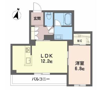 ル・フレーズ(1LDK/2階)の間取り写真