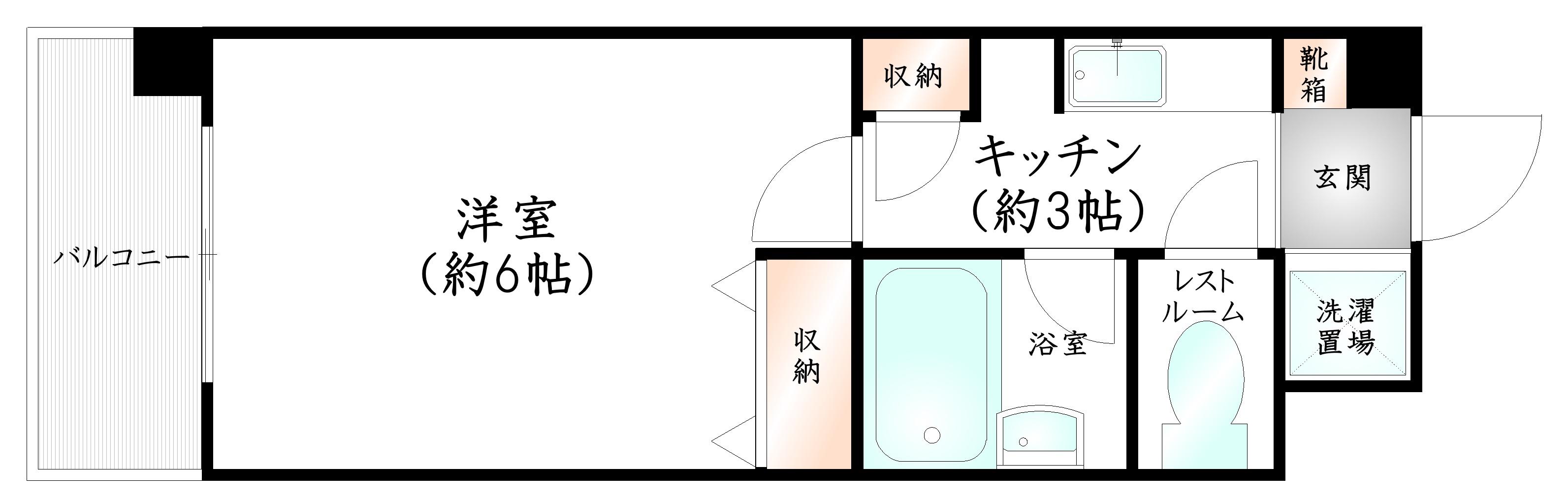ISLAND.K(1K/4階)の間取り写真