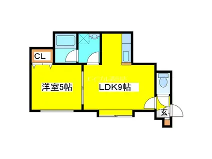 LOIRE(1LDK/2階)の間取り写真