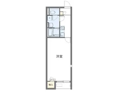 レオネクストテングッド(1K/1階)の間取り写真