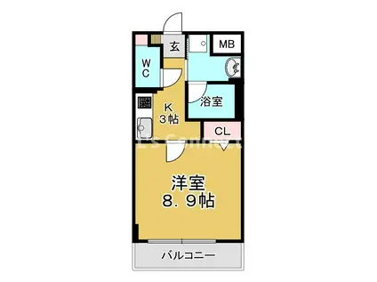 TSIZUMI(1K/4階)の間取り写真