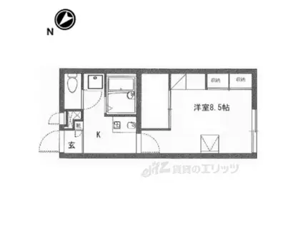 レオパレス南彦根Ⅱ番館(1K/2階)の間取り写真