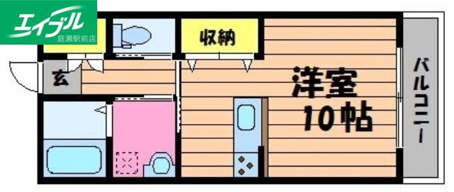 プロスペリテ(ワンルーム/1階)の間取り写真