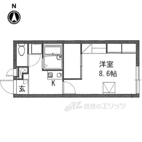 レオパレスアスカ(1K/2階)の間取り写真