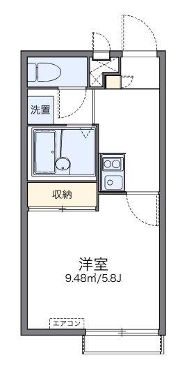 レオパレスハワース(1K/2階)の間取り写真