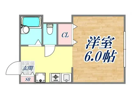 Tハイツ-Ⅰ(ワンルーム/1階)の間取り写真