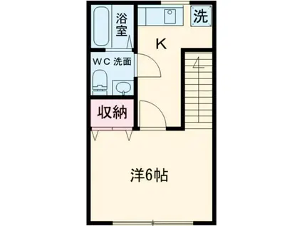 アーバンレイク(1K/2階)の間取り写真