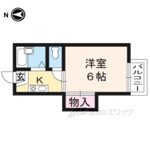 メゾン杉(1K/2階)の間取り写真