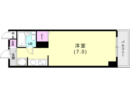ヴィレッジゲート(1K/3階)の間取り写真
