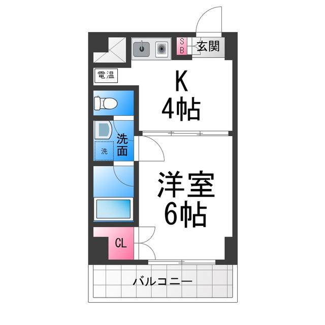 リヴィエール三井(1K/8階)の間取り写真
