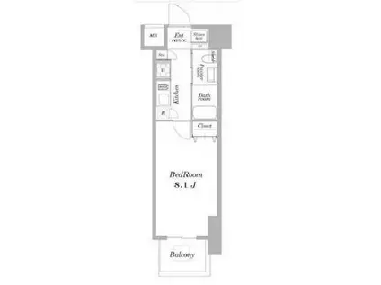 ライトハウス大塚(1K/4階)の間取り写真