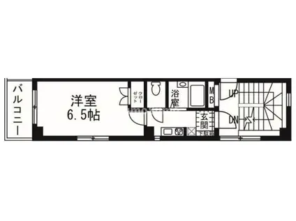 王子パークルームII(1K/2階)の間取り写真