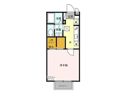 メゾンモナリエ(1K/1階)の間取り写真