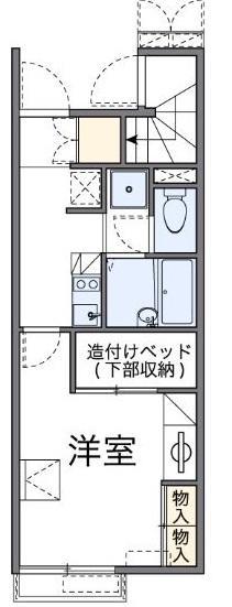 レオパレスLADY GRAYII(1K/1階)の間取り写真