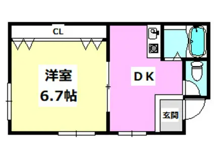 サンメゾンVIII(1DK/1階)の間取り写真