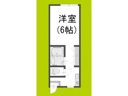 エルカンポ3(ワンルーム/2階)の間取り写真