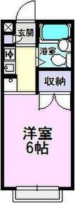 明大寺ハイツ(ワンルーム/2階)の間取り写真